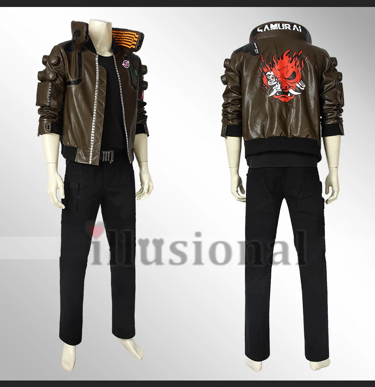 illusional Game Cyber 2077 punk 2077 Johnny Silverhand Cosplay Costume Full set Fashion Punk Jacket