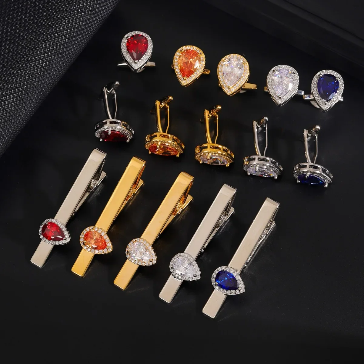 Высококачественные комплекты запонок для галстука мужские деловые французские