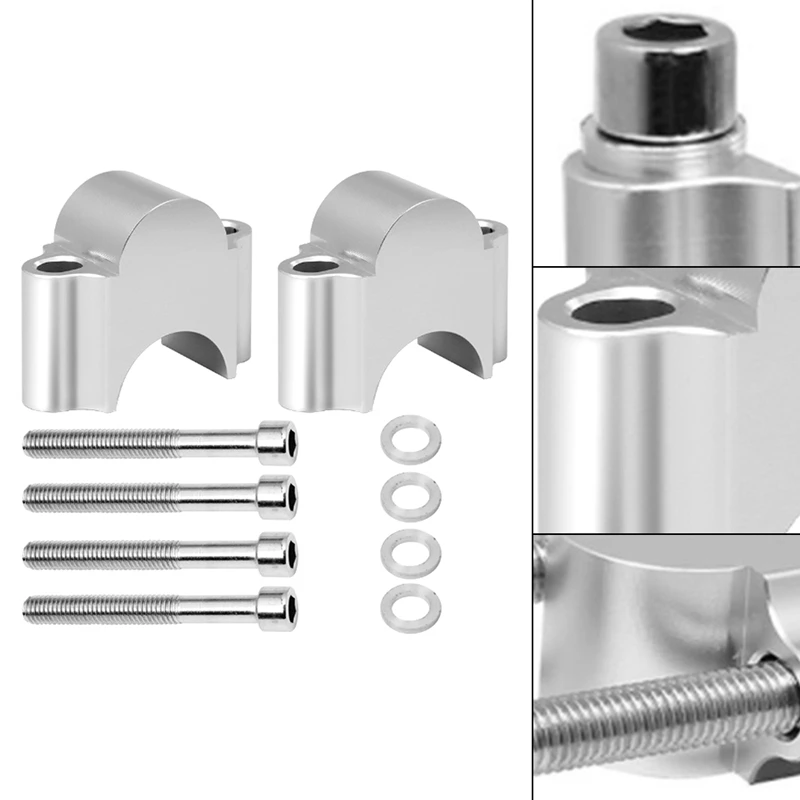 

Мотоциклетный серебристый кронштейн на руль, универсальный зажим на руль для BMW- R1200gs YAMAHA MT07 MT09