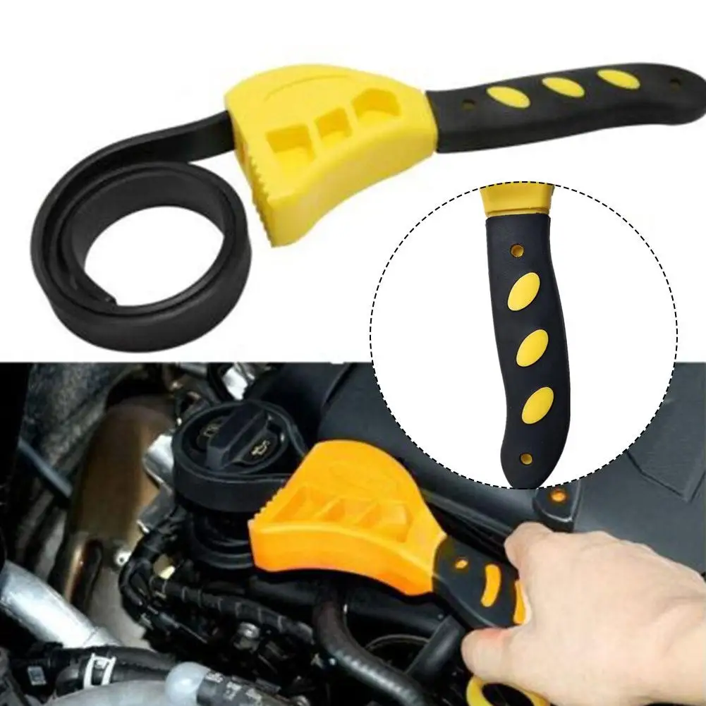 

Multifunctional Belt Wrench Adjustable Rubber Strap Tool Opener Wrench Oil Wrench Jar Filter Disassembly Wrench Pipe Cartri D5M7