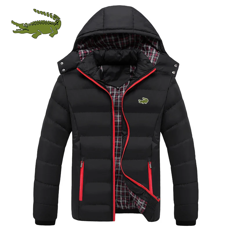 

High quality men's windproof, rainproof, thickened, warm and breathable printed hooded zipper cotton jacket jacket jacket
