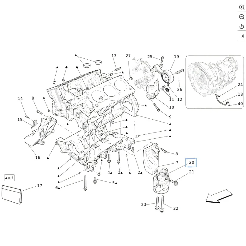 670175584 670038977 670175585 670038978 для Maserati ghilii M157 Quattroporte M156 2017-V6 3 0 T опорная колодка двигателя