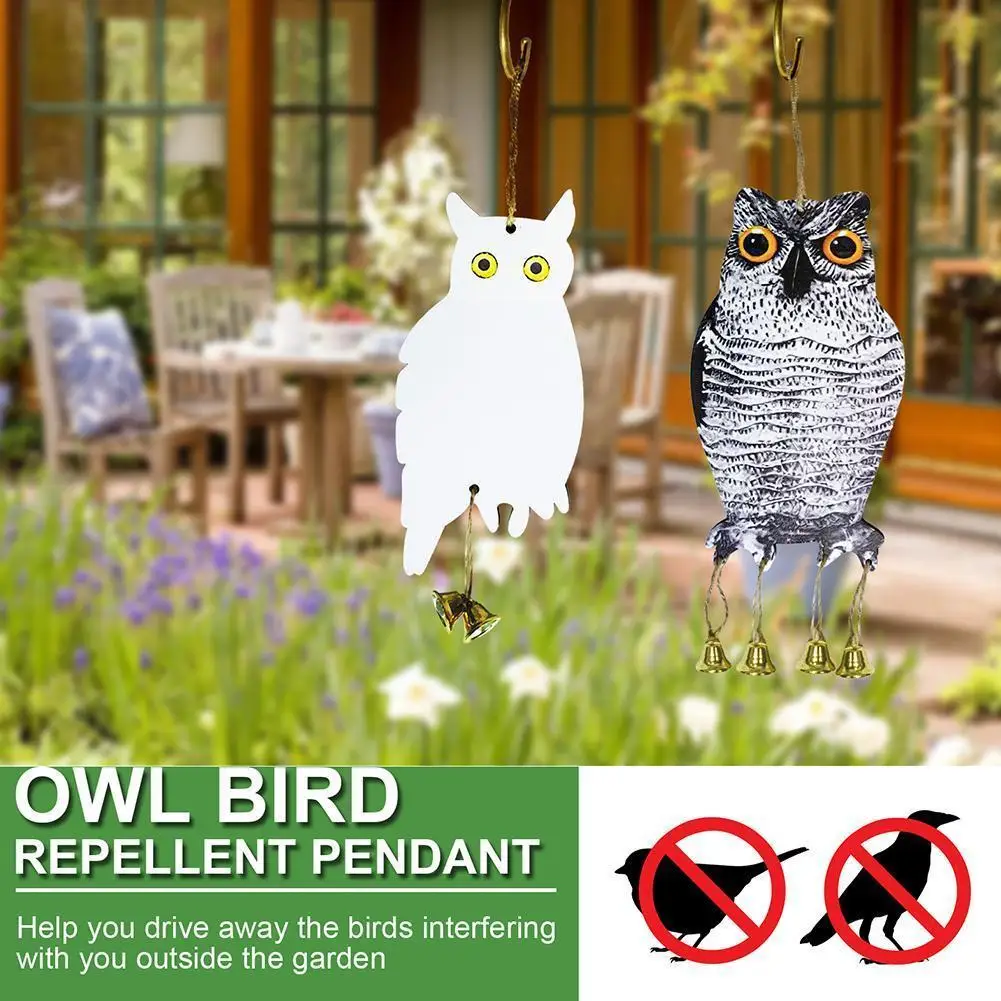 

Bird Repeller Garden Emulation Owl Bird Scarer Fake Bird Owl Scares Pigeons Hanging Garden Reflective Supply Scarecrow Repe X7m1