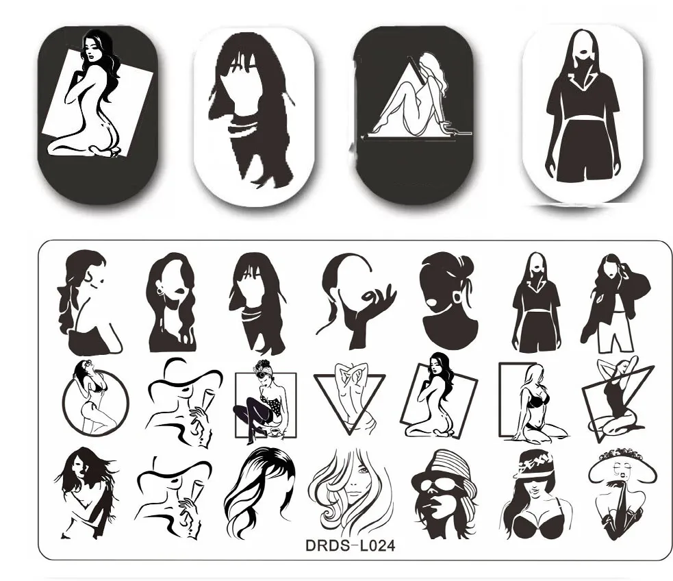 

1PCS Abstract Woman Nail Stamping Plate STAMPING PLATE 45 SEXY Styles Nail Art Stamping Plate Nail Stamp For DIY Manicure