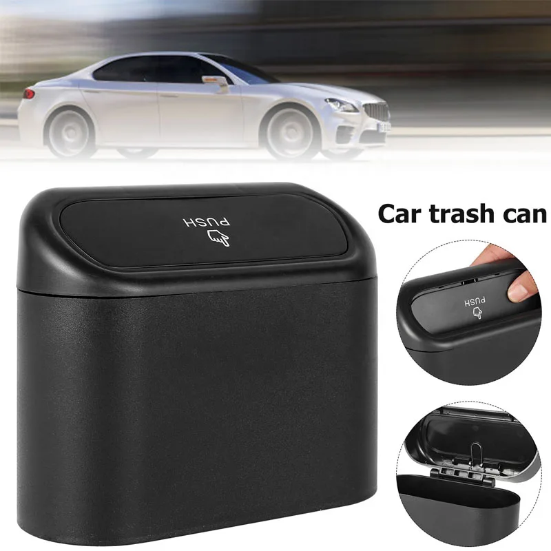 

Car Trash Can Seat Back Door Hanging Storage Box Backseat Multifunctional Trash Dustbin Car Sundries Storage Wastepaper Basket