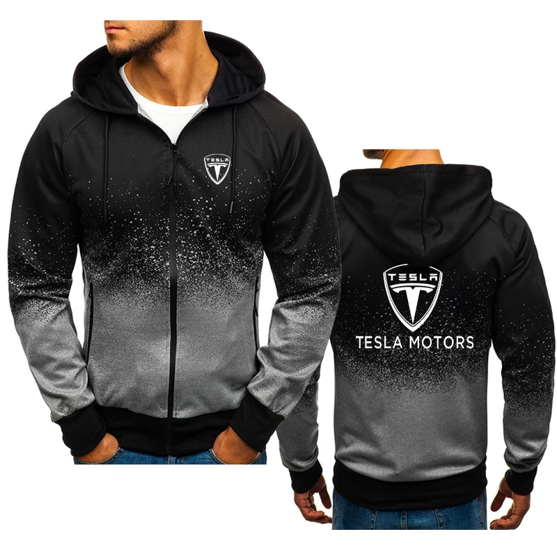 

2022 Autumn Cardigan Men Hoodies Jacket for TESLA Clothing Fashion Man Casual Hoody Sweatshirt Sportswear Zipper Hoodie