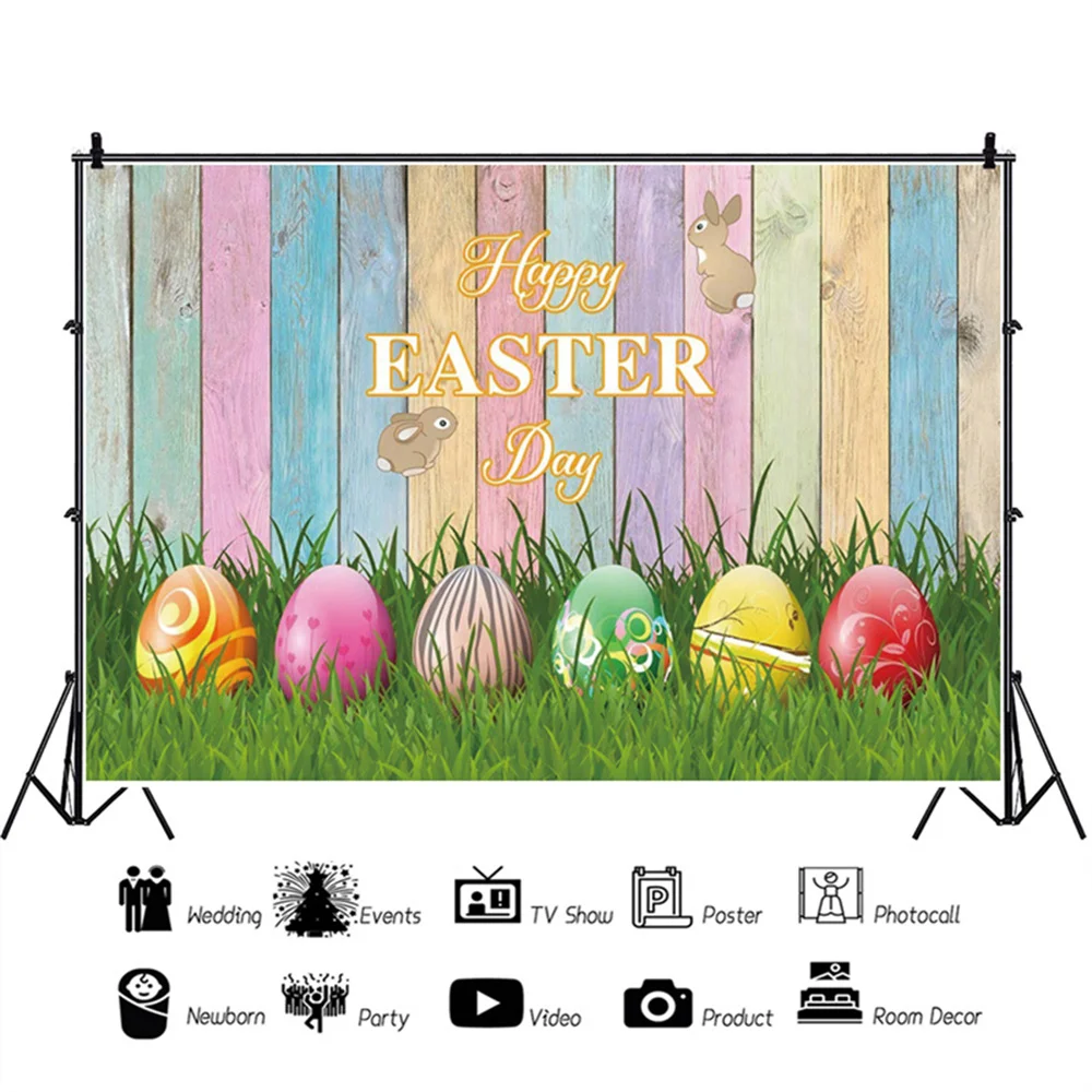 

Easter Bunny Egg Background Party Decoration Fabric for Backdrop Event Banquet Backdrops for Photography Banner for Photo Zone