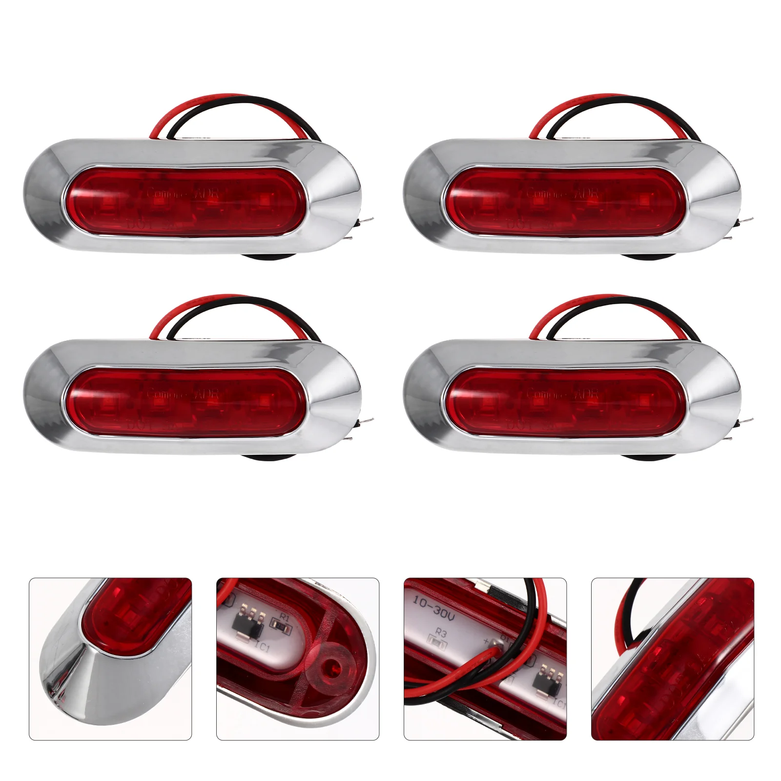 

4pcs Pickup Truck Side Marker Lights 10-30V Truck Side LED Light Side Marker