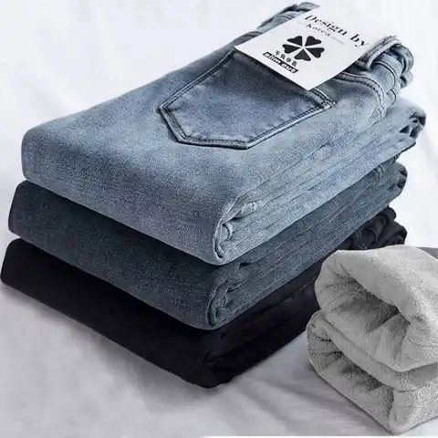 Jeans for Women Mom Jeans Blue Gray Black Woman High Elastic 40 Stretch Jeans Female Washed Denim Skinny Pencil Pants