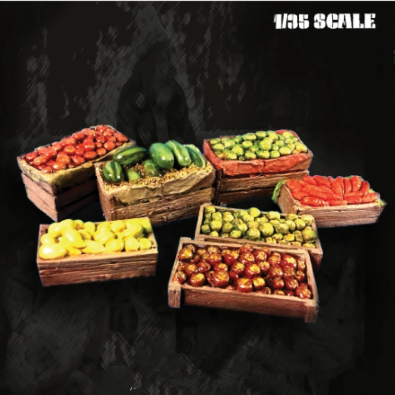 

1/35 Resin model kit minifigures toys Scene Accessories Fruit Vegetable Scene Model Unassembled diy craft kits for adults