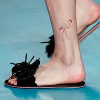 water transfer tattoo color flamingo tattoo body art waterproof temporary fake flash tattoo for man woman kid 10 56cm