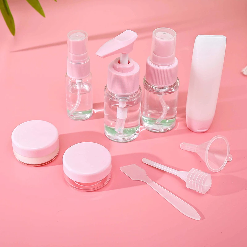 

11pcs Travel Bottle Set Refillable Empty Travel Bottle Cosmetic Container for Shampoo Liquid Portable Air Travel Accessories