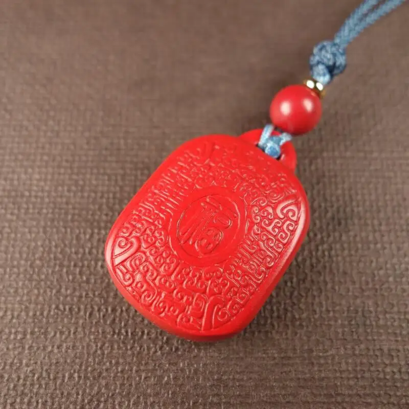 Подвеска Из Натуральной Необработанной Киновари Fushou С Высоким Содержанием