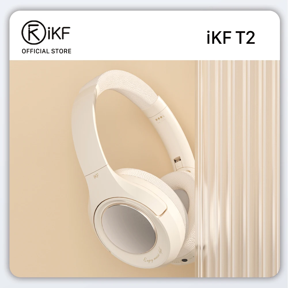 

IKF T2-Wireless Bluetooth-наушники с шумоподавлением, проводная гарнитура с микрофоном, игровой режим, 50 часов использования