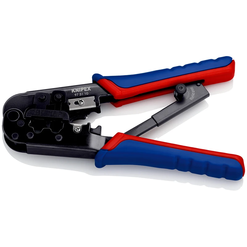 Фото KNIPEX 97 51 10 обжимные плоскогубцы Европейского типа, текстурированный эргономичный обжимной инструмент №5