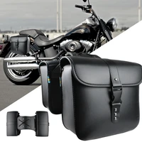 universal motorcycle saddlebagsrepair tool bag storage bag for honda shadow suzuki pu side tool bag luggage black