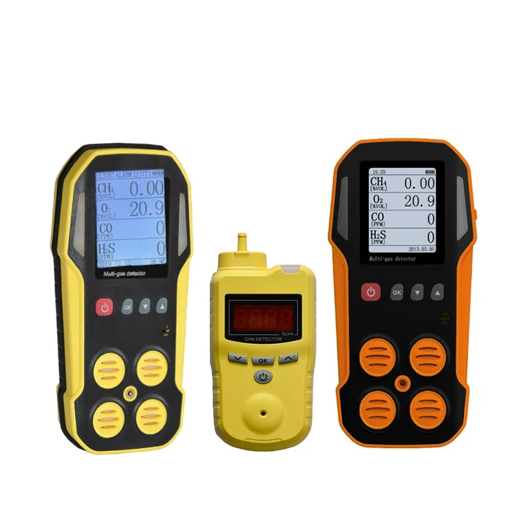 

Wholesale price visual audible LEL/H2S/CO/O2/CO2/SO2/NO2 lower temperature portable multi gas analyzers detector in Russia