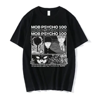 mob psycho 100 black funny t shirt men women streetwear harajuku cotton casual loose summer t shirt camiseta masculina t shirt