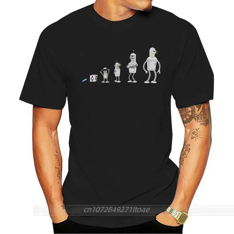 

100% Cotton O-neck Custom Printed Tshirt Men T shirt bender evolution geek Women T-Shirt