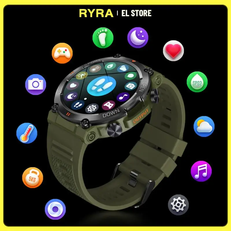 

RYRA K56pro Extreme Sports Smart Watch Bluetooth Calls Outdoor Pedometer Three-proof Heart Rate Blood Pressure Mult-sport Modes