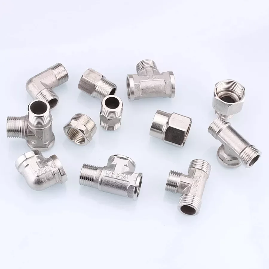 

1/2" 3/4" Bsp Female Male Thread Tee Type Reducing Stainless Steel Elbow Butt Joint Adapter Adapter Coupler Convenient