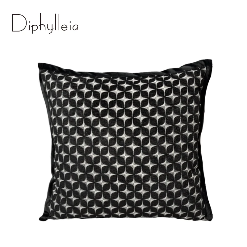 

Diphylleia CD Style Shining Stars Jacquard Pillow Case Mid Century Modern Luxury Cushion Cover For Villa Hotel House Mansion