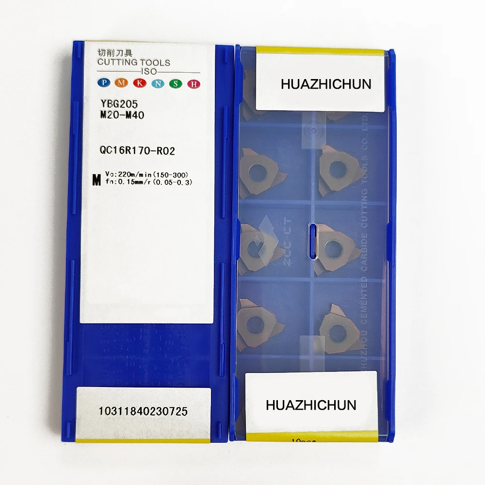

HUAZHICHUN QC16R170-R02 YBG205, карбидные вставки, фрезерные инструменты
