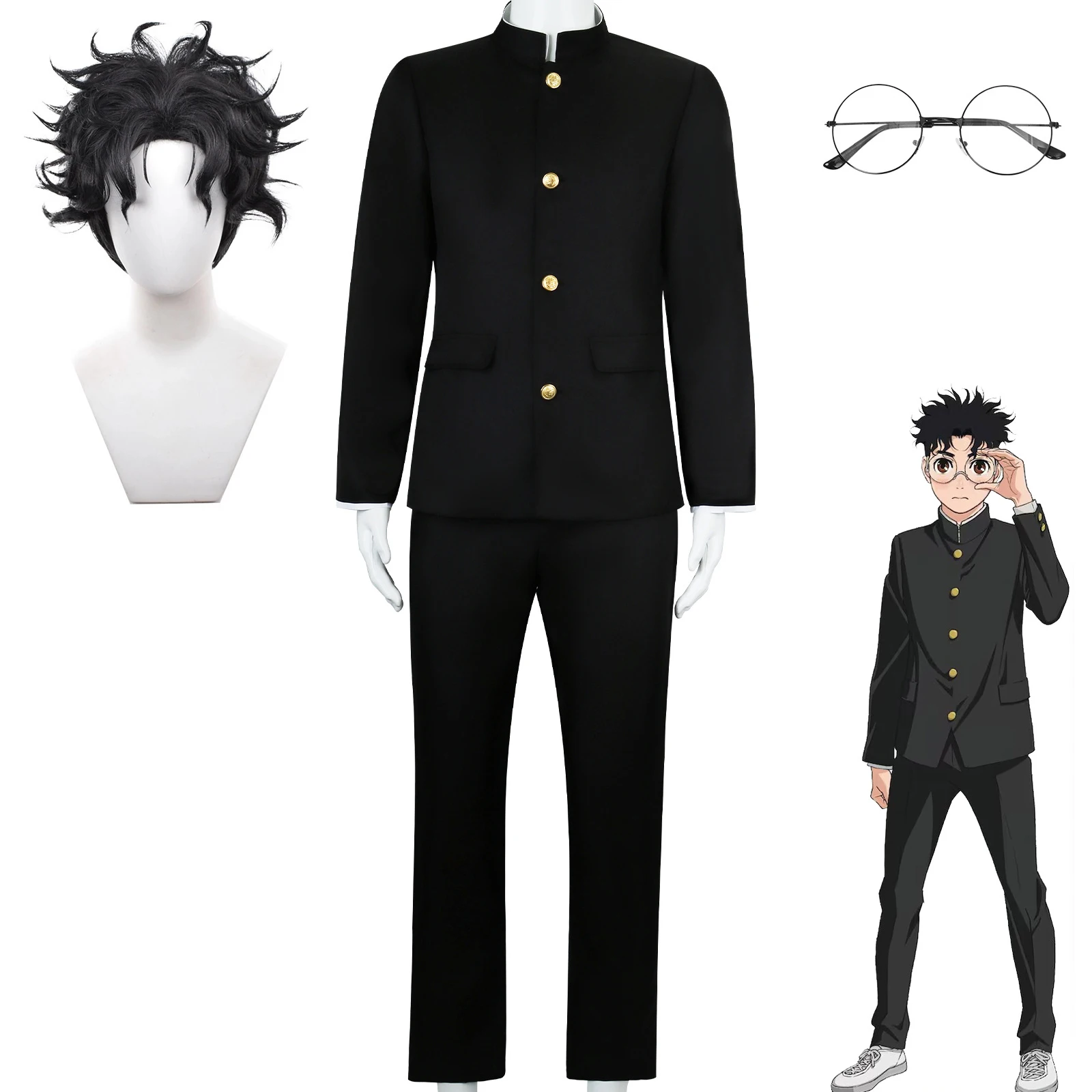 Аниме Dandadan Ken Takakura косплей костюм для взрослых унисекс школьная форма Хэллоуин