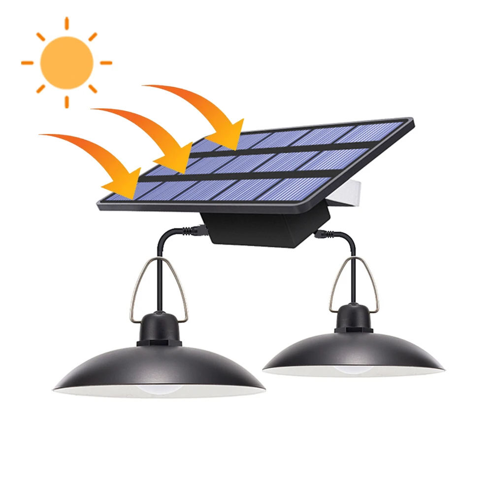 Уличная Светодиодная лампа на солнечной батарее наружный подвесной светильник с