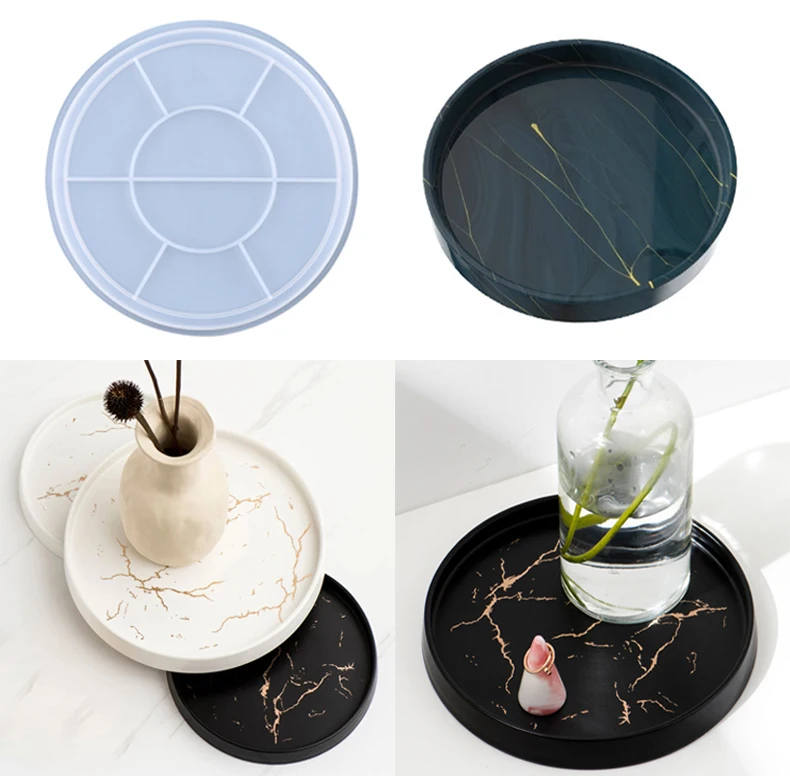 Форма для бетона силиконовая форма смолы круглая пластина подставка сделай сам