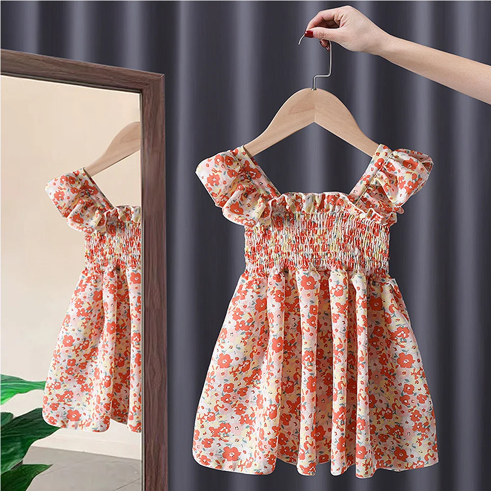 

LSQ Children's Summer Country Style Chiffon Flowered Dress For Girls Casual clothes Toddlers Kids Baby Girl Birthday Dresses