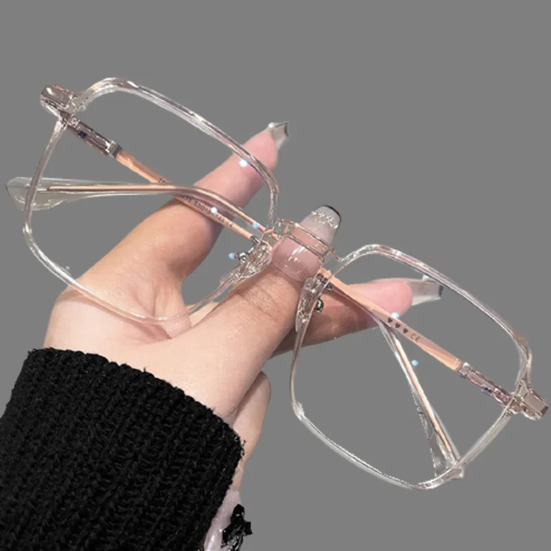 Retro Blue Light Fashion Square Computer Glasses Square Vintage Men Women Clear Fake Glasses Frame For Men Women Unisex