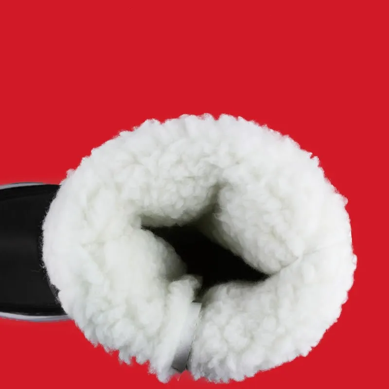 Теплые водонепроницаемые зимние ботинки для женщин и девушек бархатные теплые