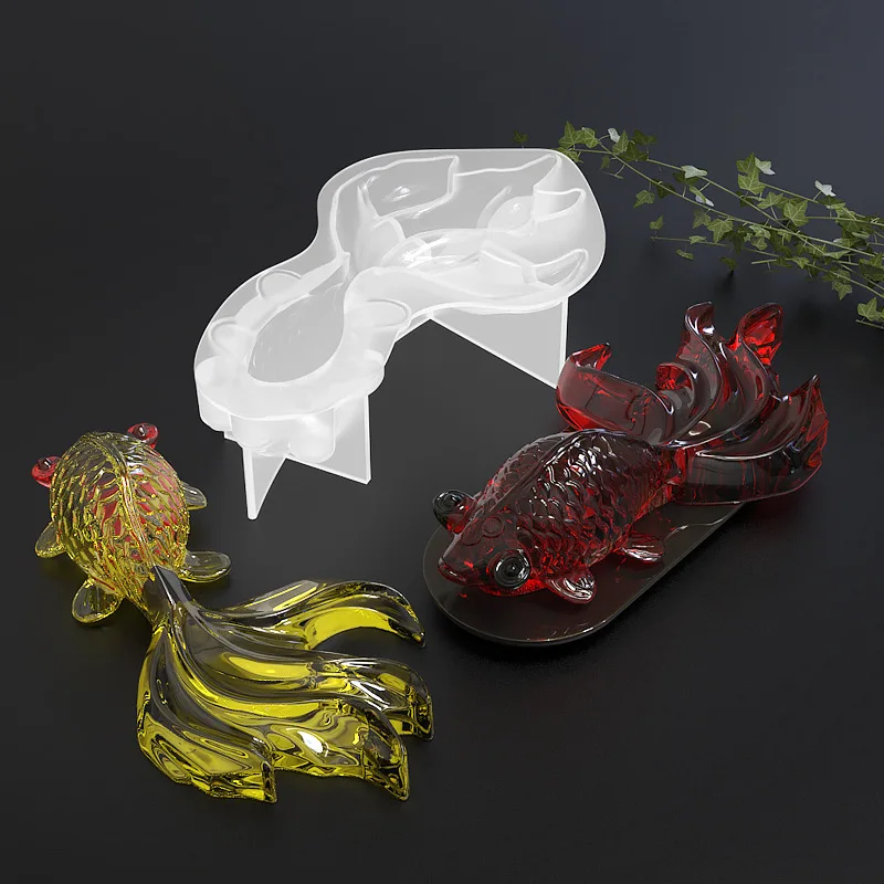 

Irregular Large Goldfish Table Jewelry Silicone Mould DIY Crystal Epoxy Resin Mold