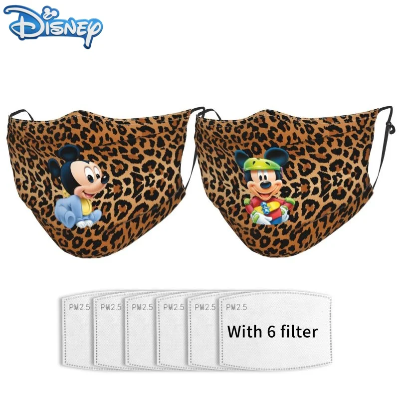 

Disney Cartoon Printing Adult Mask Outdoor Sports Protection Sunscreen Dust Masks Washable Adjustable Suitable Men Women 2PCS