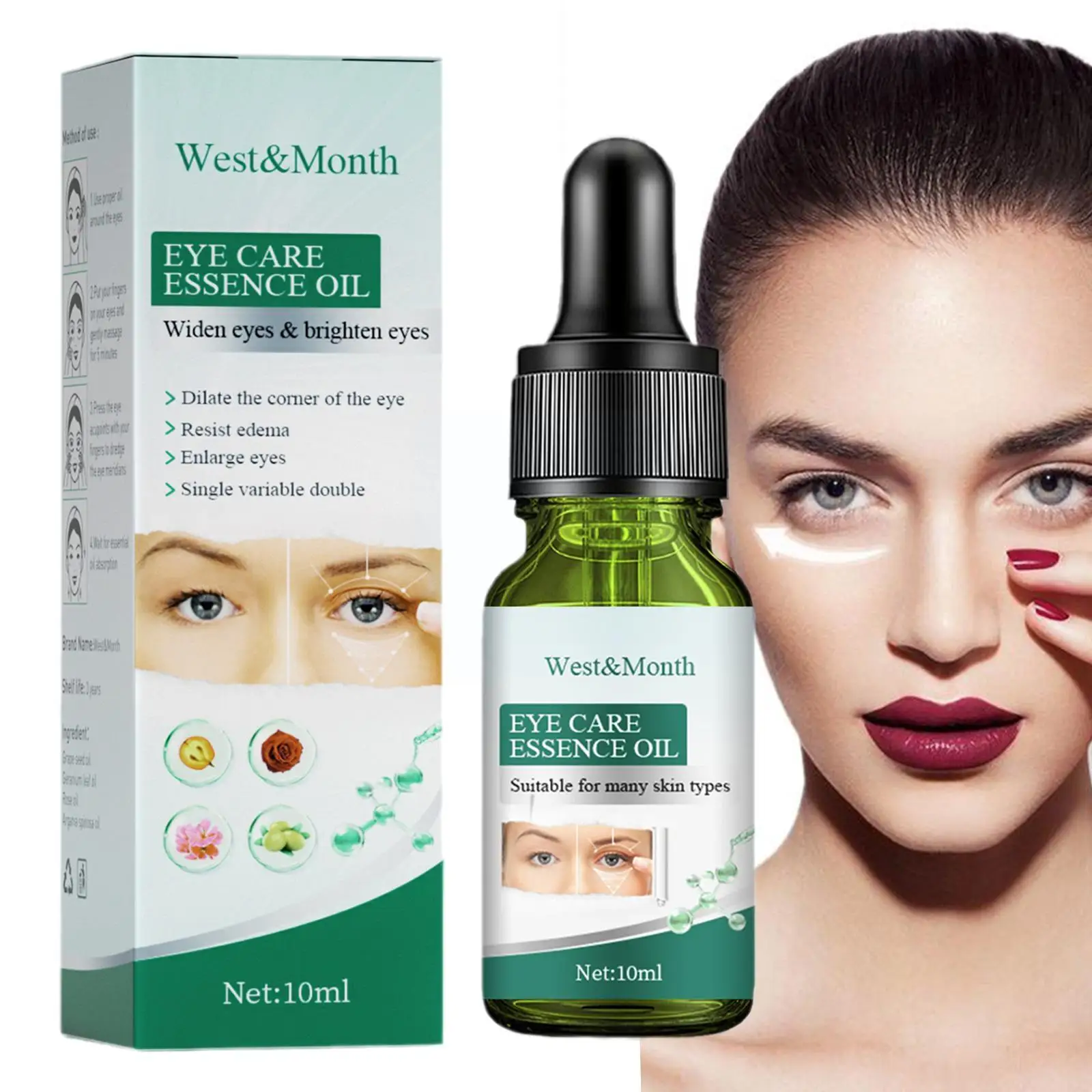 

Эссенция для укрепления и подтяжки глаз, сывороточная масляная сывороточная эссенция с двойным пузырьком для глаз, против отека глаз, M3W1