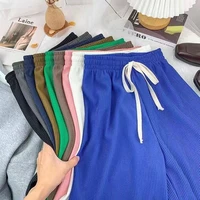 spring summer wide leg pants for women solid color loose long pants lady casual wide leg trousers
