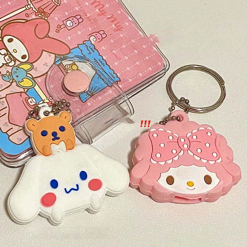 

2pcs/set Sanrio Keychain Kawaii HelloKittys MyMelody Cinnamoroll Cartoon Silicone Thickened Key Protector Backpack Ornament