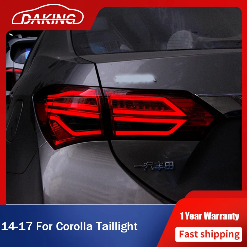 

Новые модные Автомобильные светодиодные задние фонари для TOYOTA Corolla 2014 - 2017 для Benz стиль DRL ходовой сигнал поворота стоп задние фонари