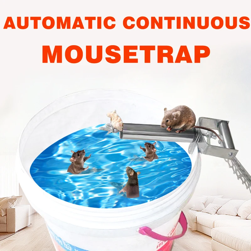 

Mouse Traps Auto Stainless Steel Rolling Stick Rat Catcher Mousetrap Household Mice Control Rodent Pest Bait Killer