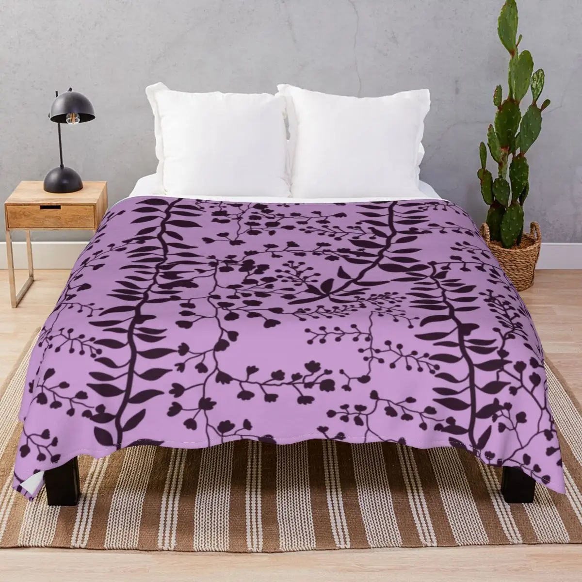 Bella Swan Lavender Freesia Blanket Fleece Plush Decoration Breathable Unisex Throw Blankets for Bed Sofa Travel Office