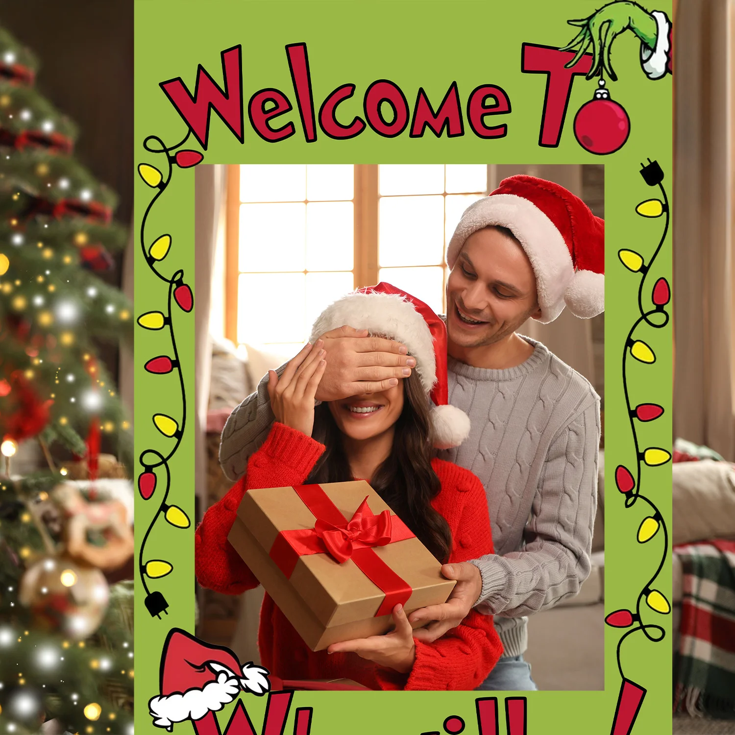 Декоративный рождественский кулон Grinch