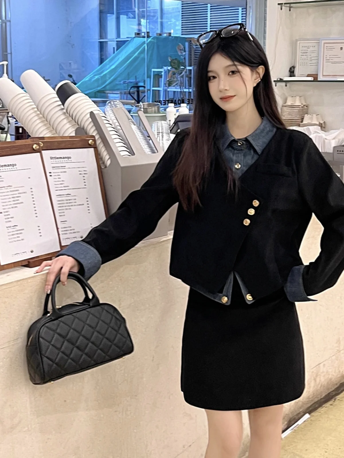 Оригинальный комплект из двух предметов в стиле Одри Хепберн: Молодежное платье