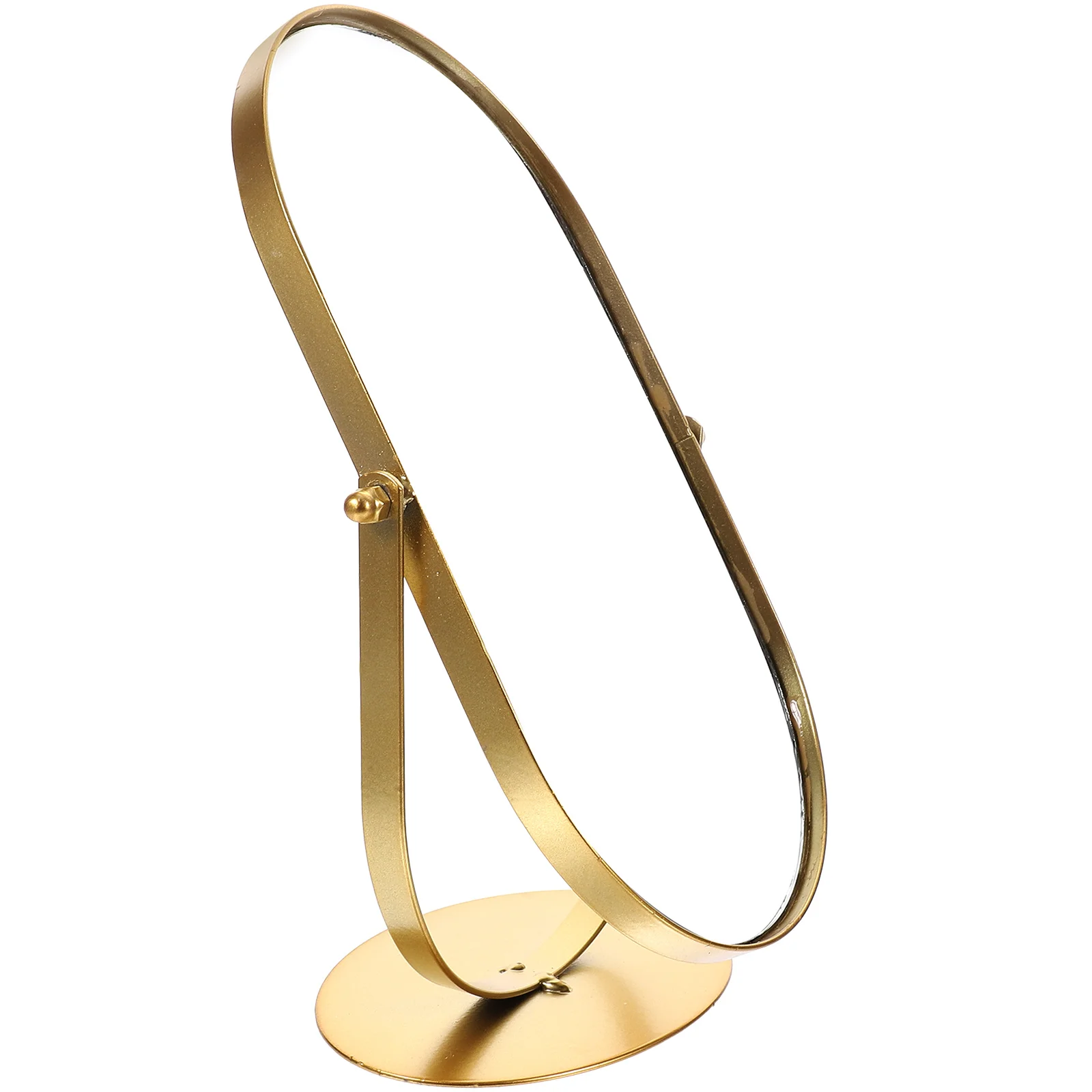 Зеркало односторонний металлический круглый туалетный столик в стиле ретро