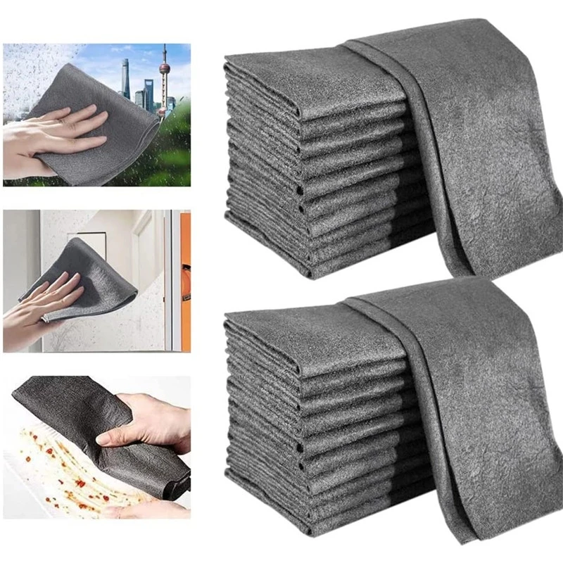 

5pcs Magic Cloth Glass Cloth No Trace No Watermark Cleaning Cloth Cleaning Tool Microfiber Rag Quickly Clean Towels Scouring Pad