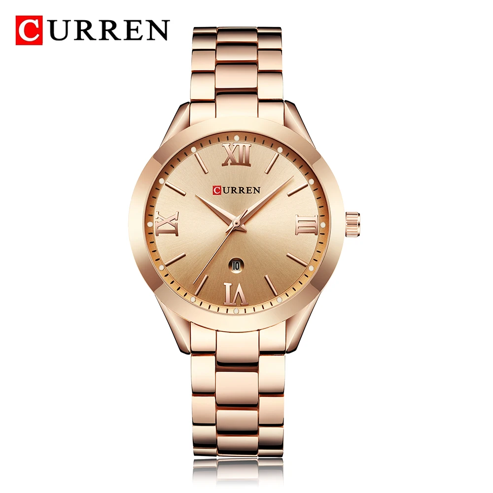 

CURREN Fashion Calendar Women Watches Luxury Business Watch Lady Quartz Stainless Steel Women for WristWatches Relogio Feminino