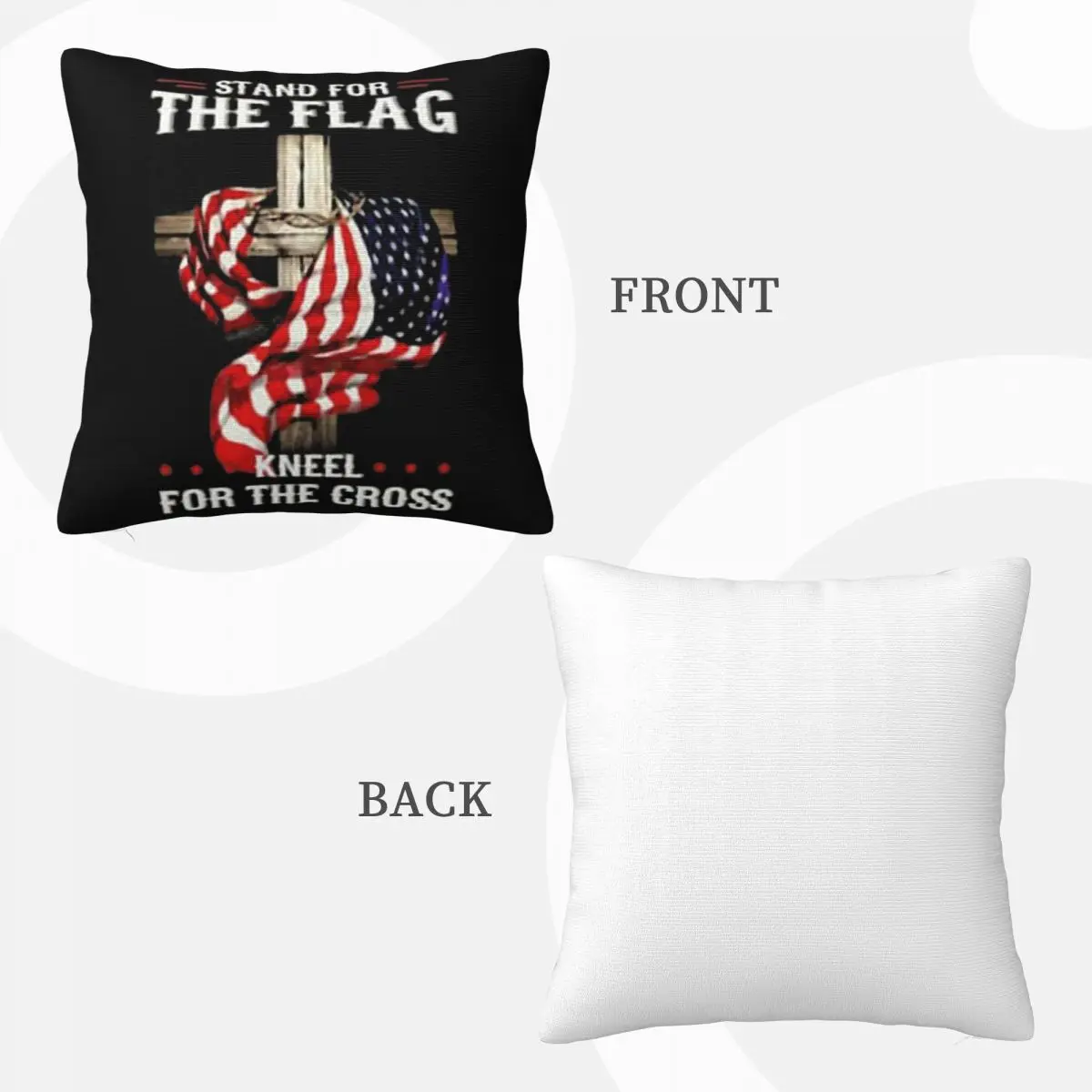 Фото Stand For The Flag Kneel For The Cross American Flag Funny Stylish Stylish Interested Anime Pillow Case №3