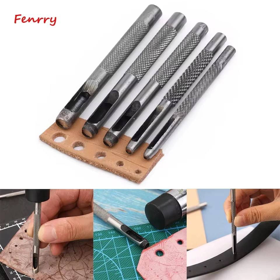 Fenrry Набор Круглых Дыроколов Из 5 Предметов 2-6 Мм Противоскользящий Металлический