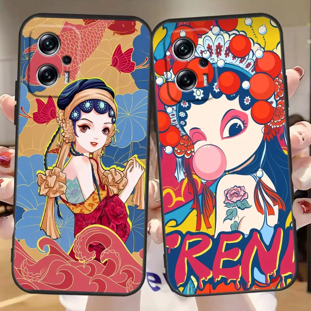 

Case For Redmi Note 11 10 9T 9S 9 8T 8 7 6 5 5A 4 3 A1 GO Pro Aprime 5G 4G Funda Capa Peking Opera Opera Ancient Style Huadan
