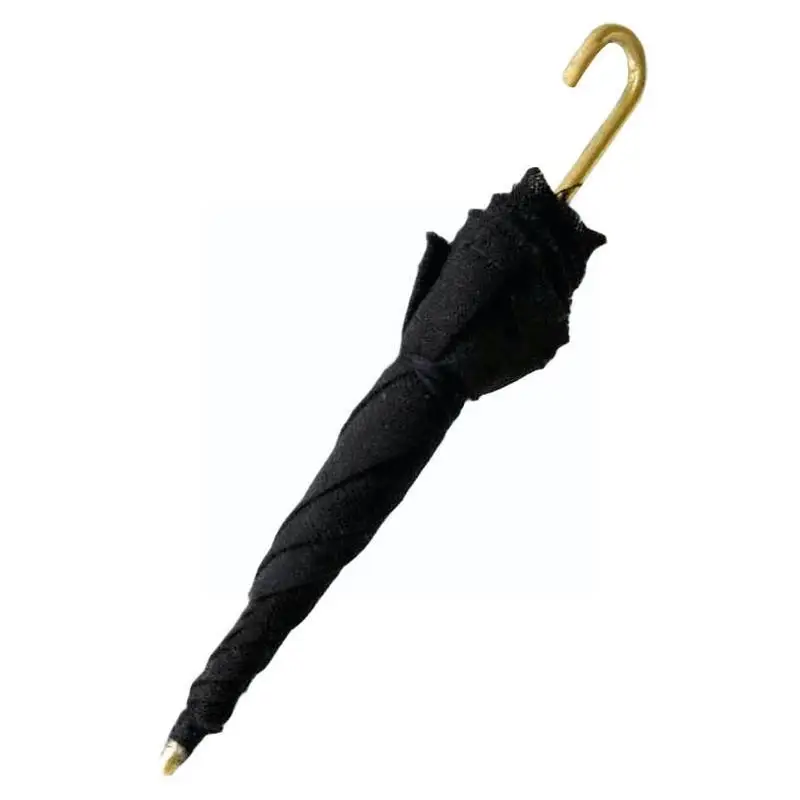 

1 шт. 1:12 миниатюрный черный зонт для дома, модель «сделай сам», Миниатюрные аксессуары, мебель, дом, игрушечный дом K6j2